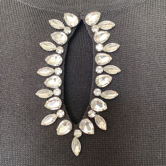 International Concepts sheer long sleeve sweater with rhinestone detail size M - Picture 2 of 7